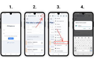 4 kroky jak si přidat aplikaci Lektory na domovskou obrazovku v mobilu